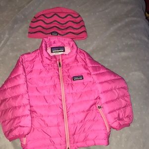 Patagonia jacket and hat